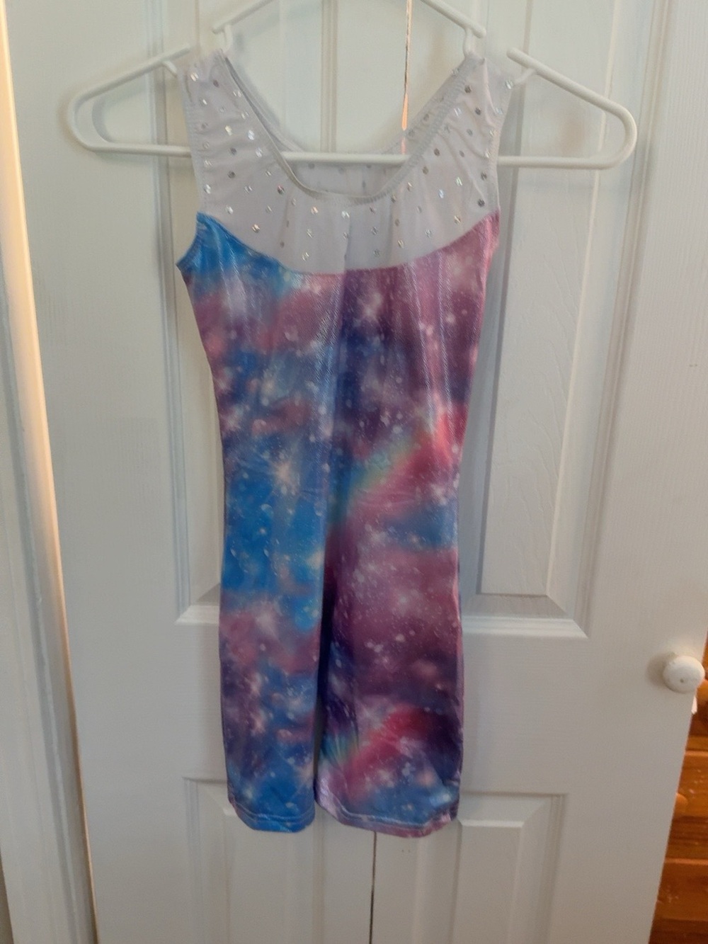 Girls Gymnastics Unitard Lot 2 Galaxy Unicorn Approx 8/10
